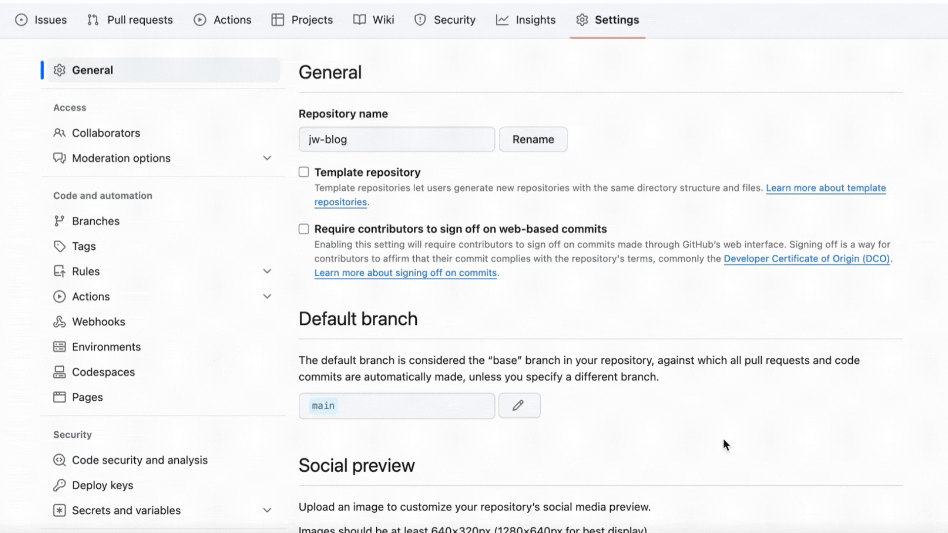 Animated walkthrough of creating an issue template using GitHub's template builder in repository settings